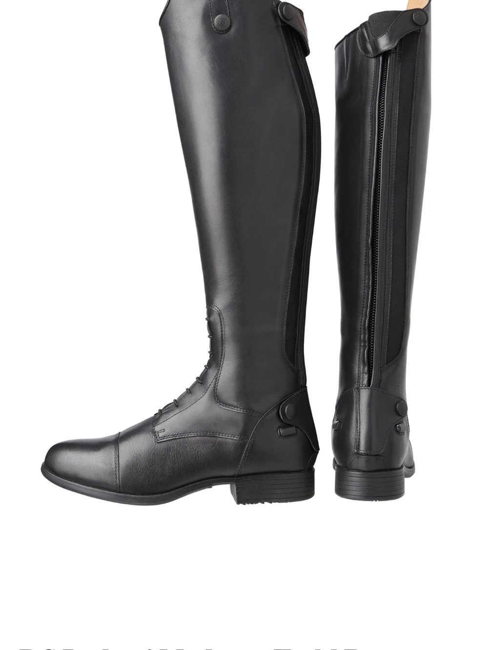 Classic Black Tall Riding Boots for Women